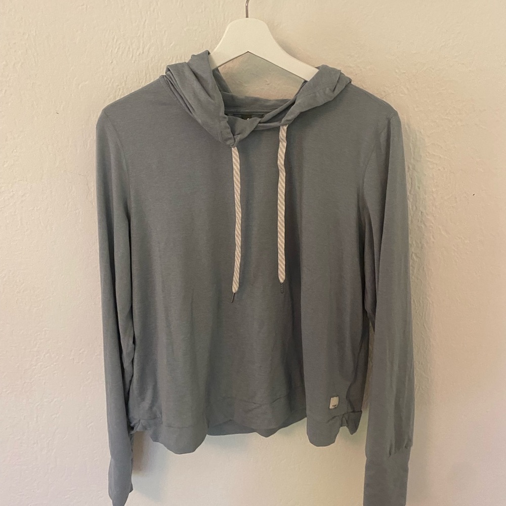 Vuori Slate Blue Hooded Top